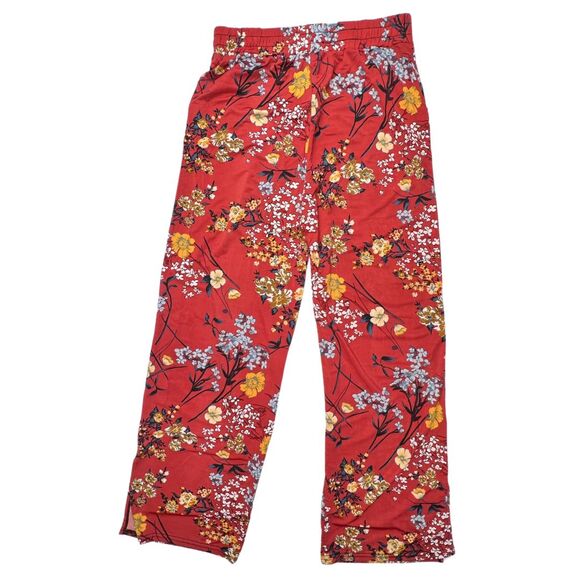 Lildy Pants Women Large Boho Festival Style Floral Casual Summer Wide Slit Leg - Picture 2 of 14